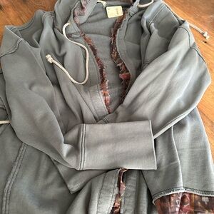 We the Free sweatshirt large with fabric accents-New with tag.